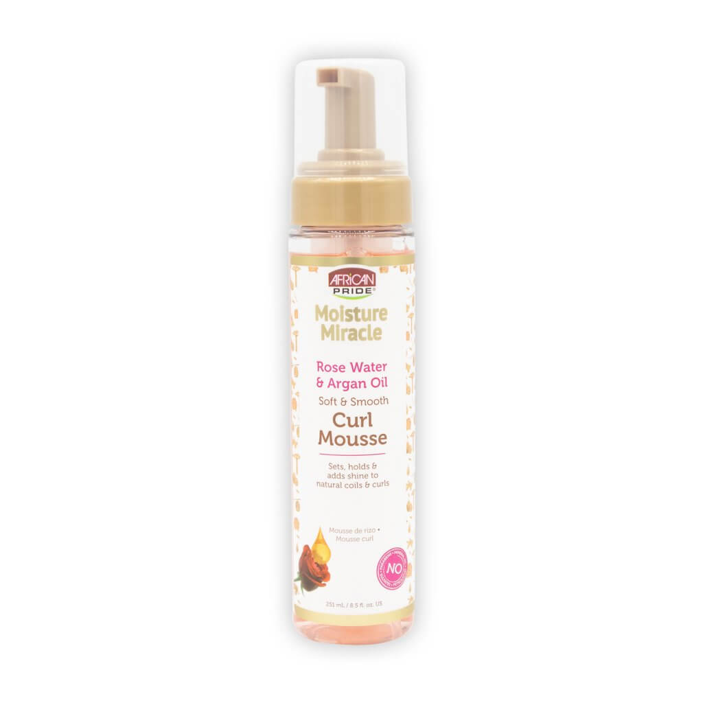 African Pride Moisture Miracle Rose Water Curl Mousse