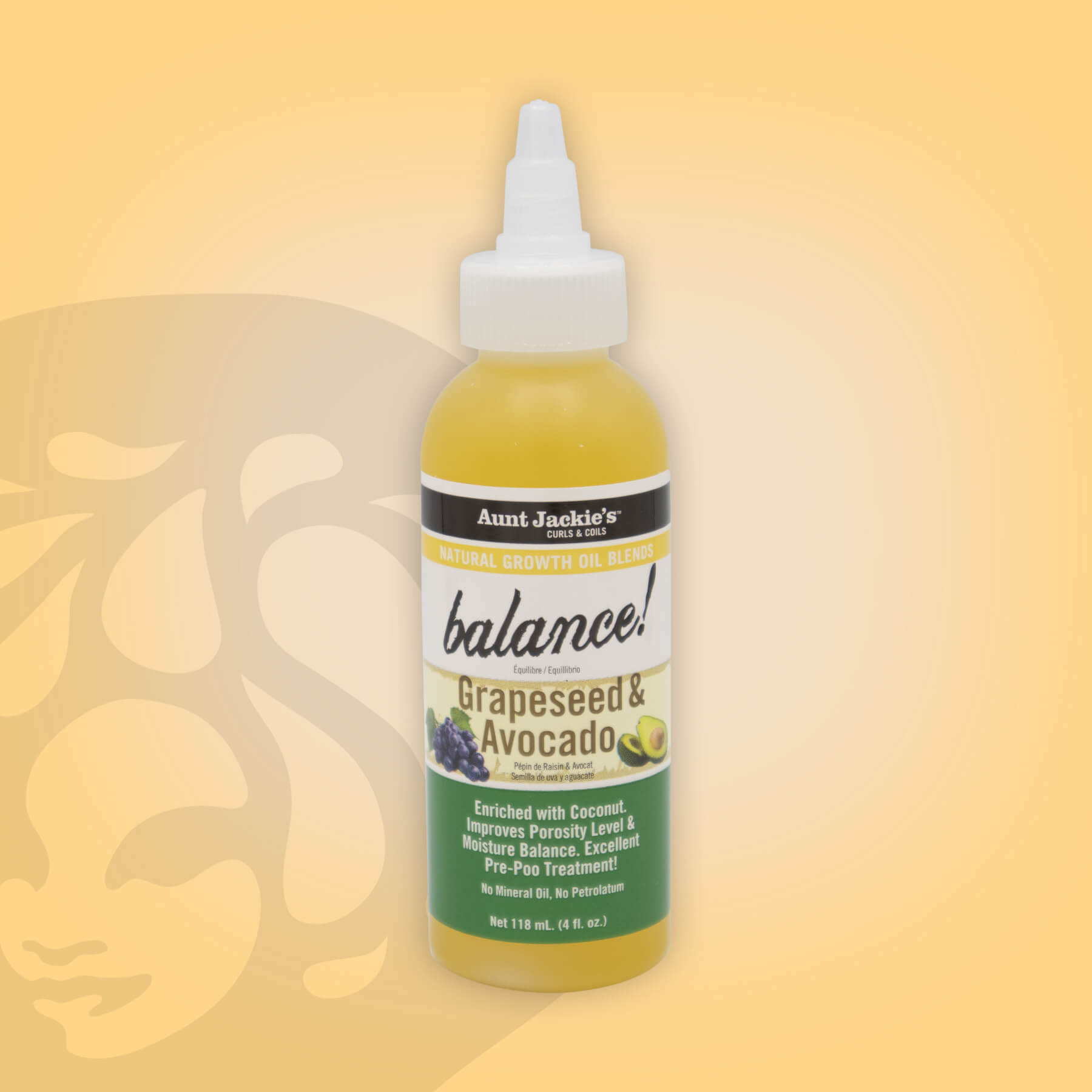 Aunt Jackie's Balance Grapeseed Avocado Oil